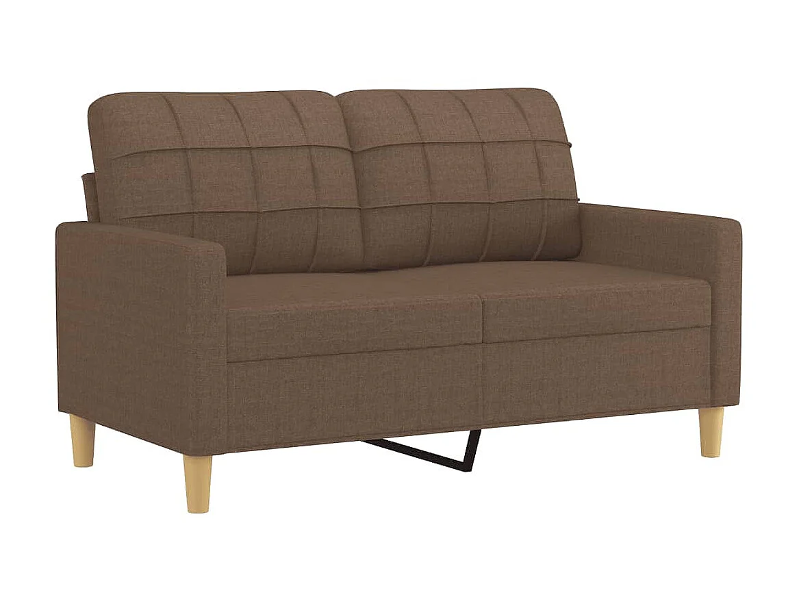 Canapé à 2 places Marron 120 cm Tissu OID5305