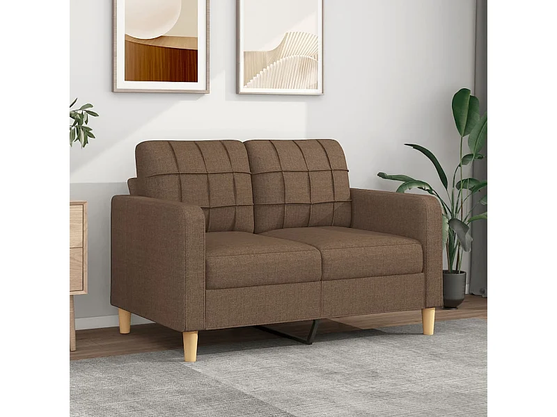 Tweezitsbank 120 cm stof bruin NL418016