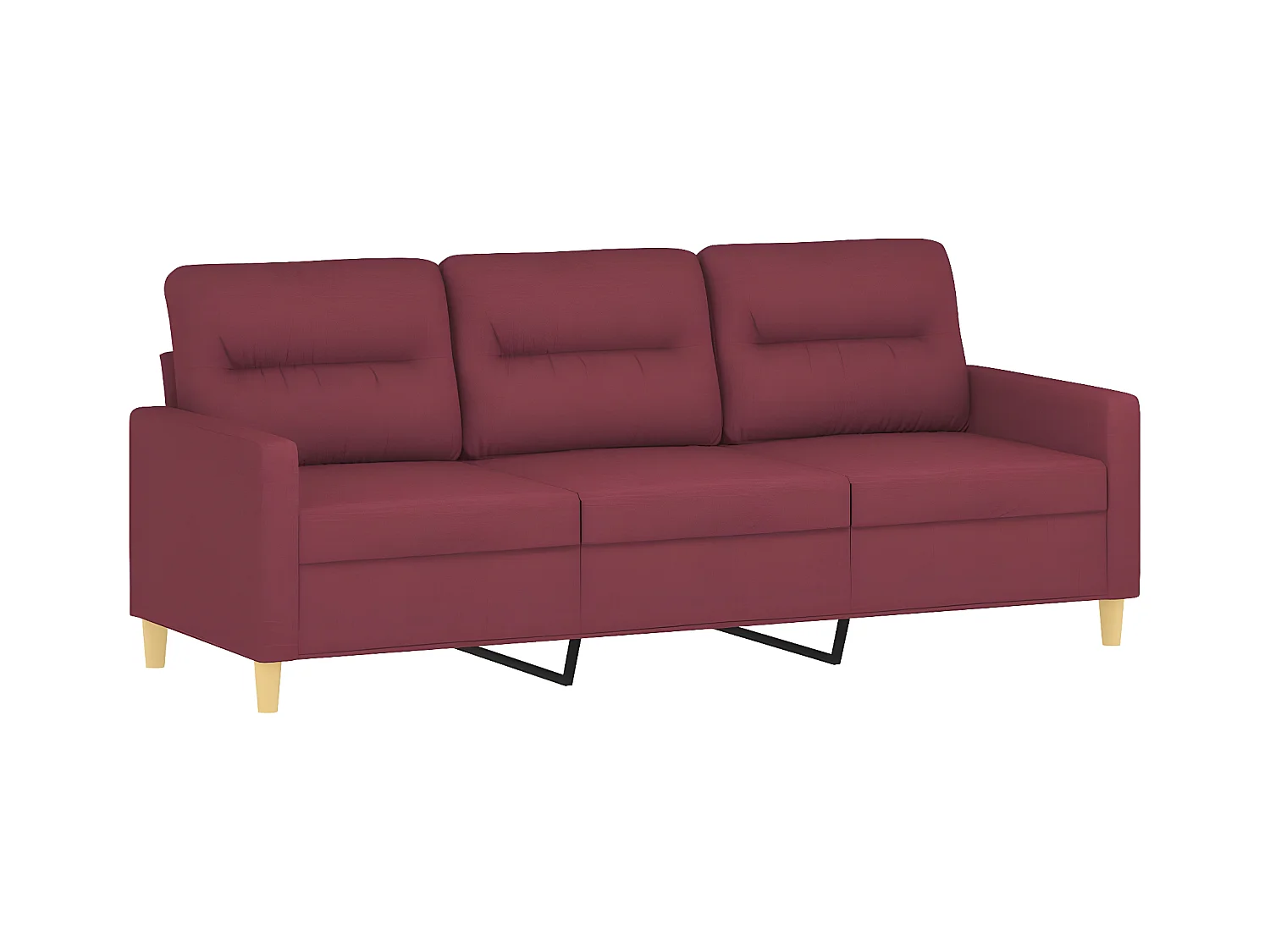 3-Sitzer-Sofa | Wohnzimmersofa Weinrot 180 cm Stoff -gkd289254