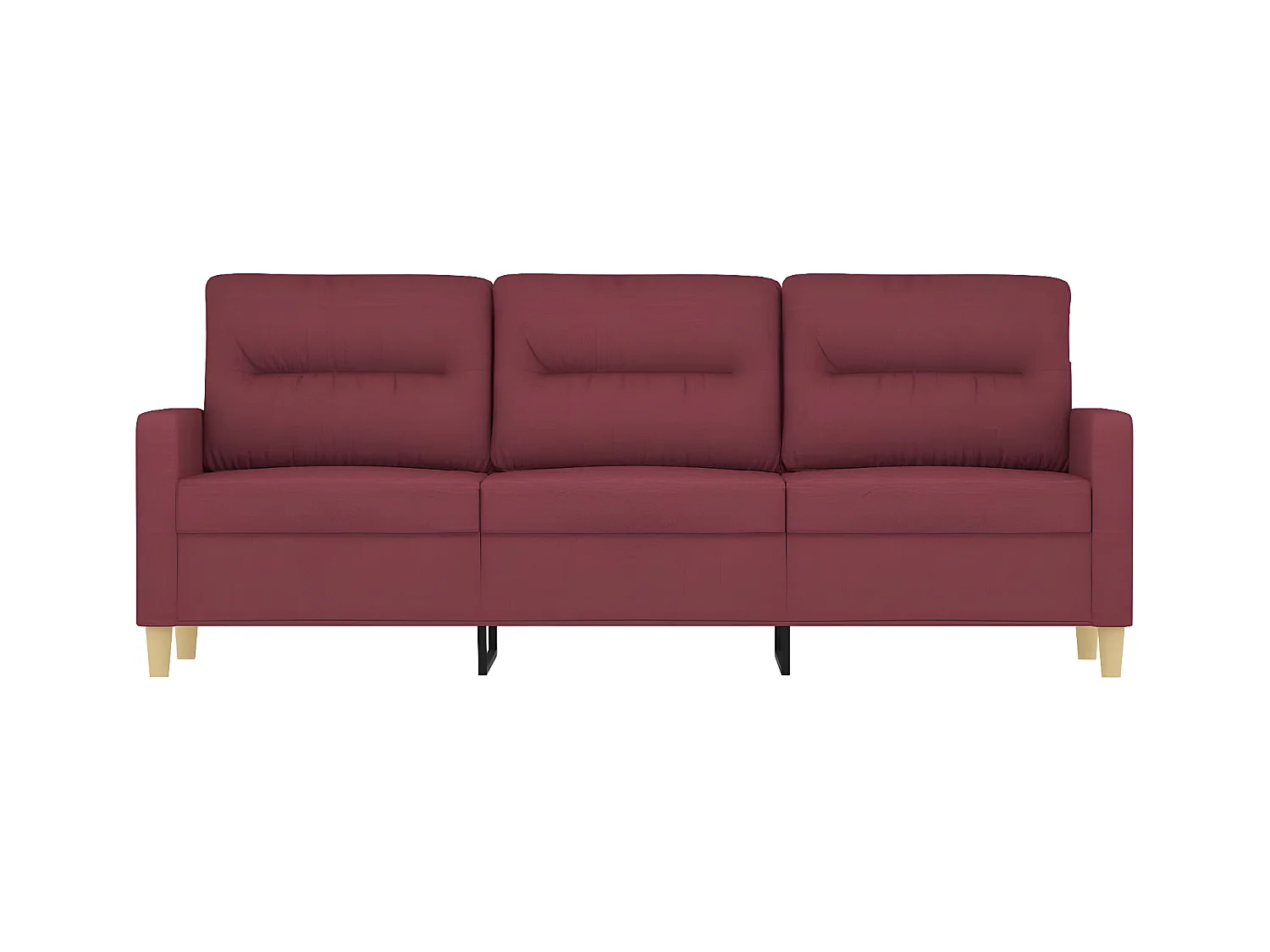 3-Sitzer-Sofa | Wohnzimmersofa Weinrot 180 cm Stoff -gkd289254