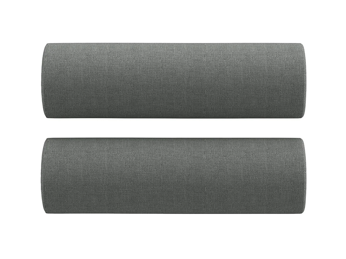 Canapé à 3 places avec oreillers gris foncé 180 cm tissu OLA6778