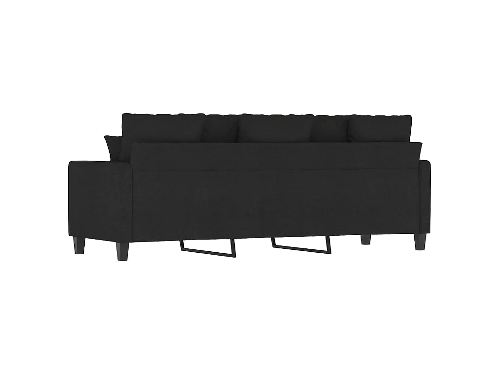 Canapé à 3 places Noir 180 cm Tissu LODW19120