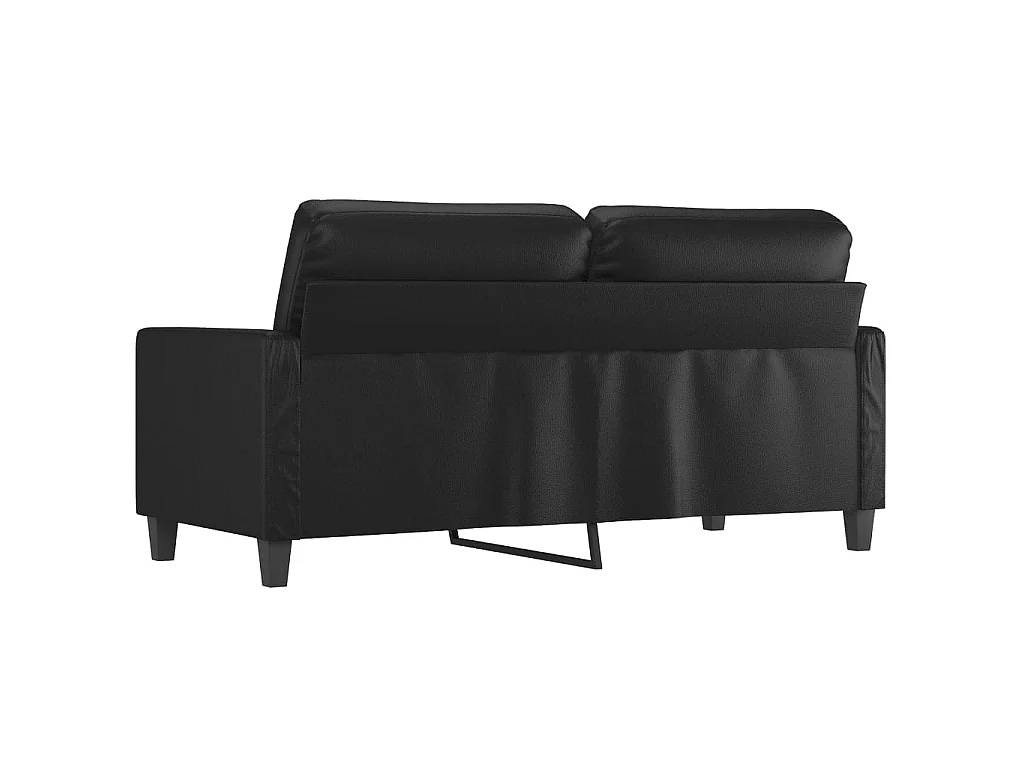 Canapé à 2 places Noir 140 cm Similicuir OLA1665