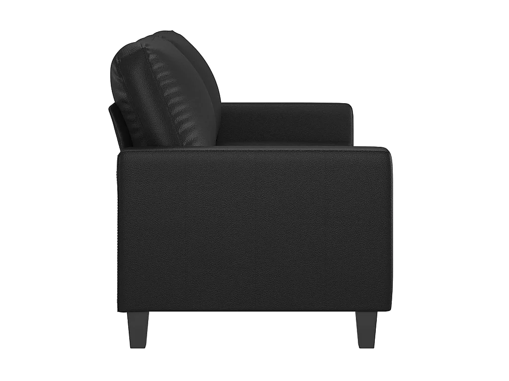 2-Sitzer-Sofa | Wohnzimmersofa Schwarz 140 cm Kunstleder -gkd739742