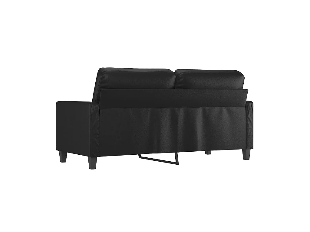 2-Sitzer-Sofa | Wohnzimmersofa Schwarz 140 cm Kunstleder -gkd739742