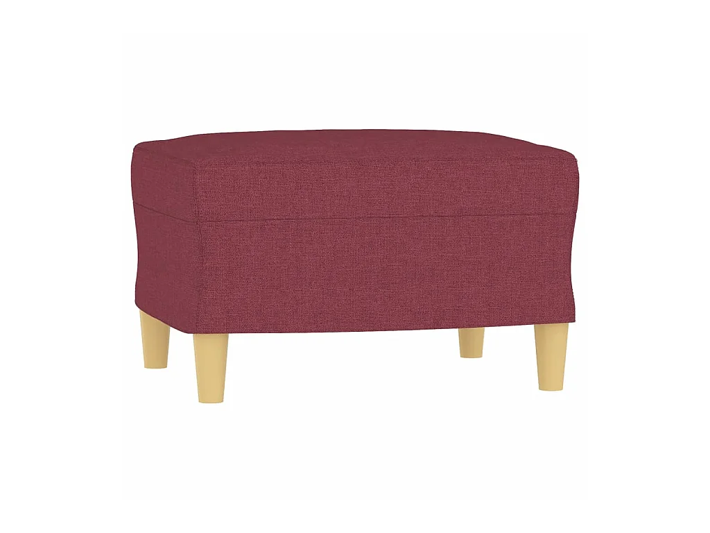 3-Sitzer-Sofa | Wohnzimmersofa mit Hocker Weinrot 180 cm Stoff -gkd627090