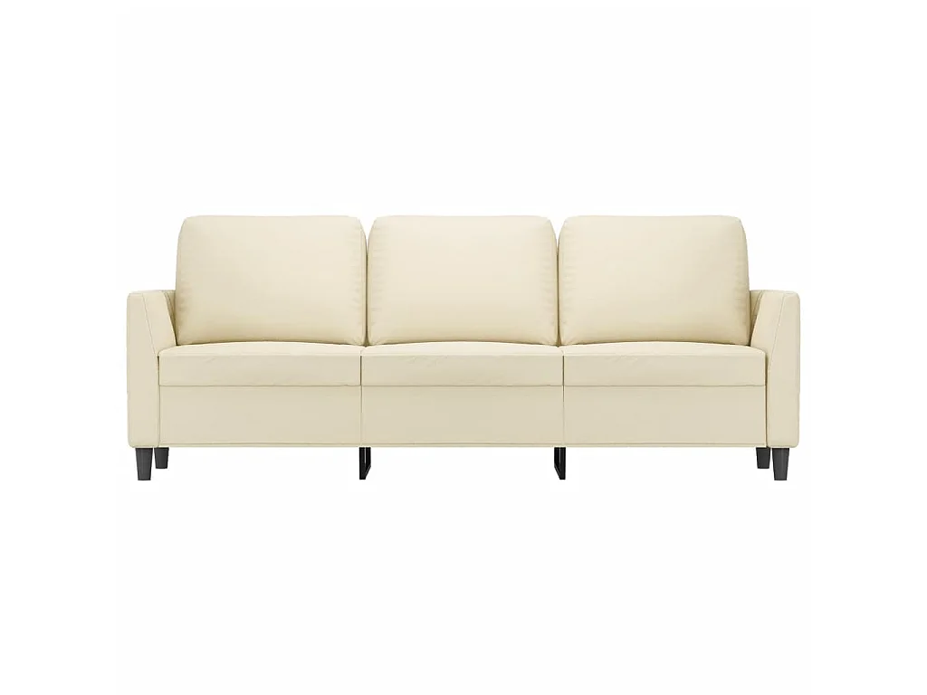 Canapé à 3 places Crème 180 cm Similicuir LODW63971