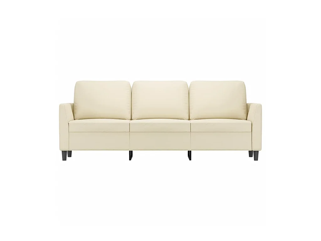 3-Sitzer-Sofa | Wohnzimmersofa Creme 180 cm Kunstleder -gkd542893
