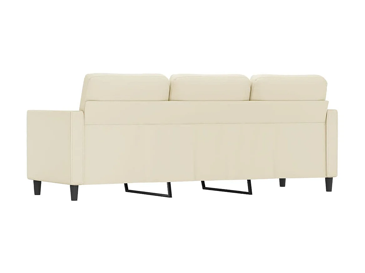 Canapé à 3 places Crème 180 cm Similicuir LODW63971