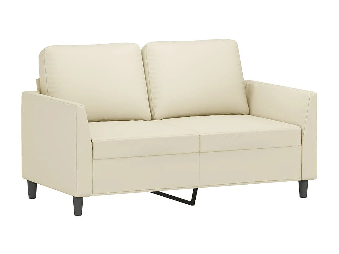 Canapé à 2 places Crème 120 cm Similicuir LODW88325