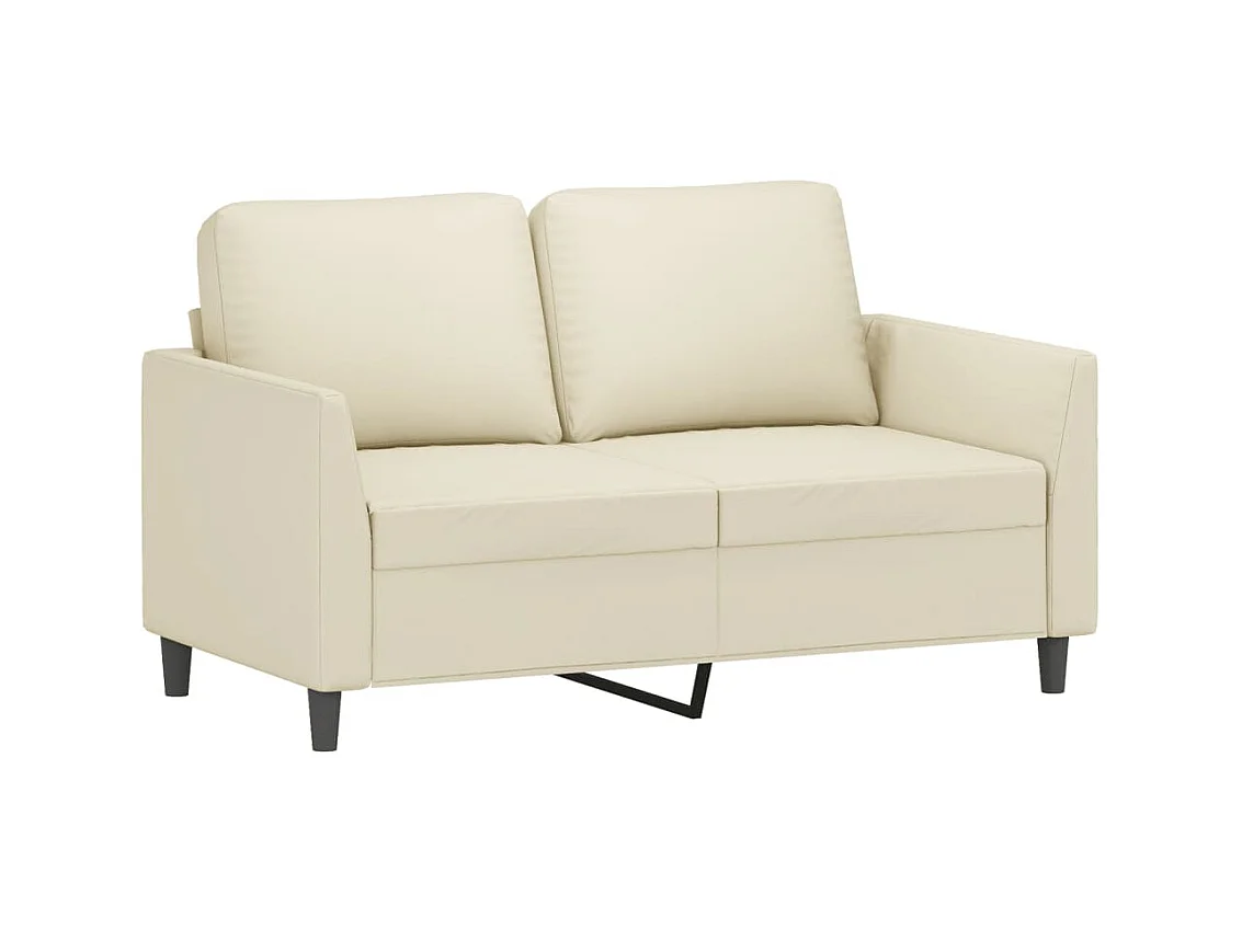 2-Sitzer-Sofa | Wohnzimmersofa Creme 120 cm Kunstleder -gkd457542