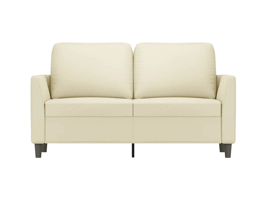2-Sitzer-Sofa | Wohnzimmersofa Creme 120 cm Kunstleder -gkd457542