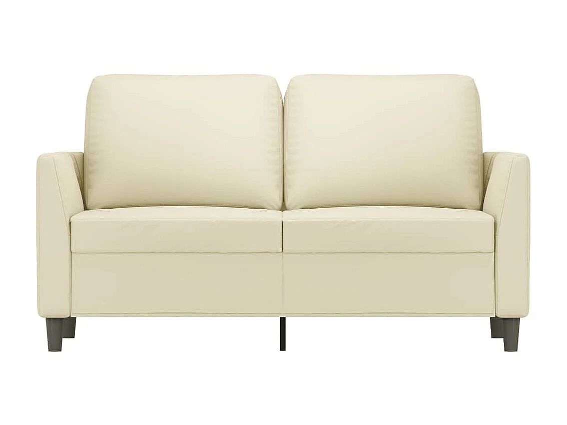 Tweezitsbank 120 cm kunstleer crèmekleurig NL363031