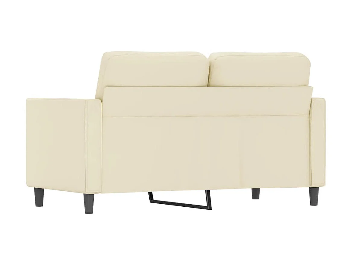 Tweezitsbank 120 cm kunstleer crèmekleurig NL363031