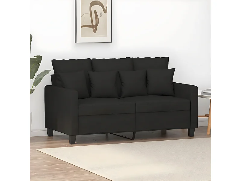 Tweezitsbank 120 cm stof zwart NL164249