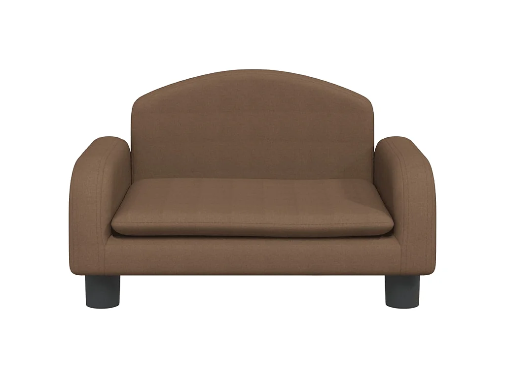 Canapé pour enfants marron 50x40x30 cm tissu QWE5851