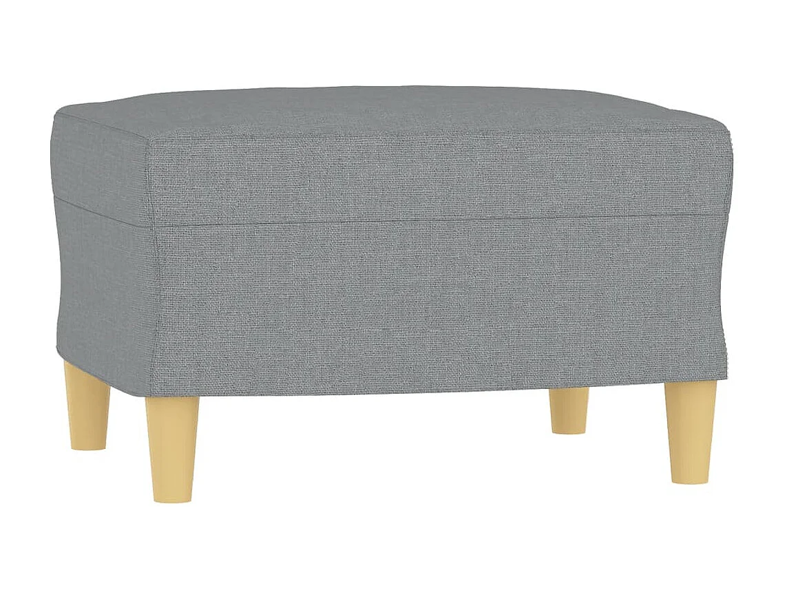 Canapé à 3 places avec repose-pieds Gris clair 180 cm Tissu OID2047