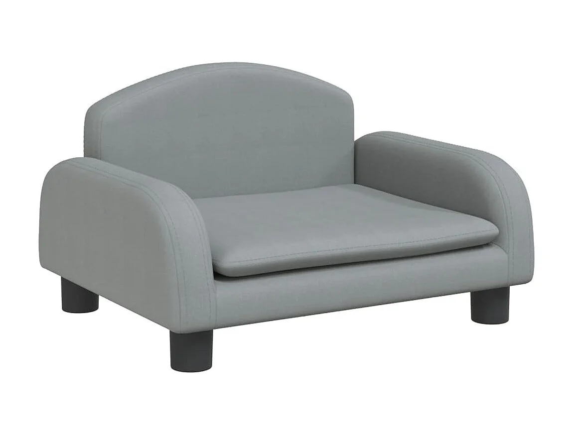 Canapé pour enfants gris clair 50x40x30 cm tissu QWE3611