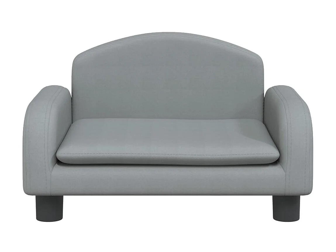 Canapé pour enfants gris clair 50x40x30 cm tissu QWE3611