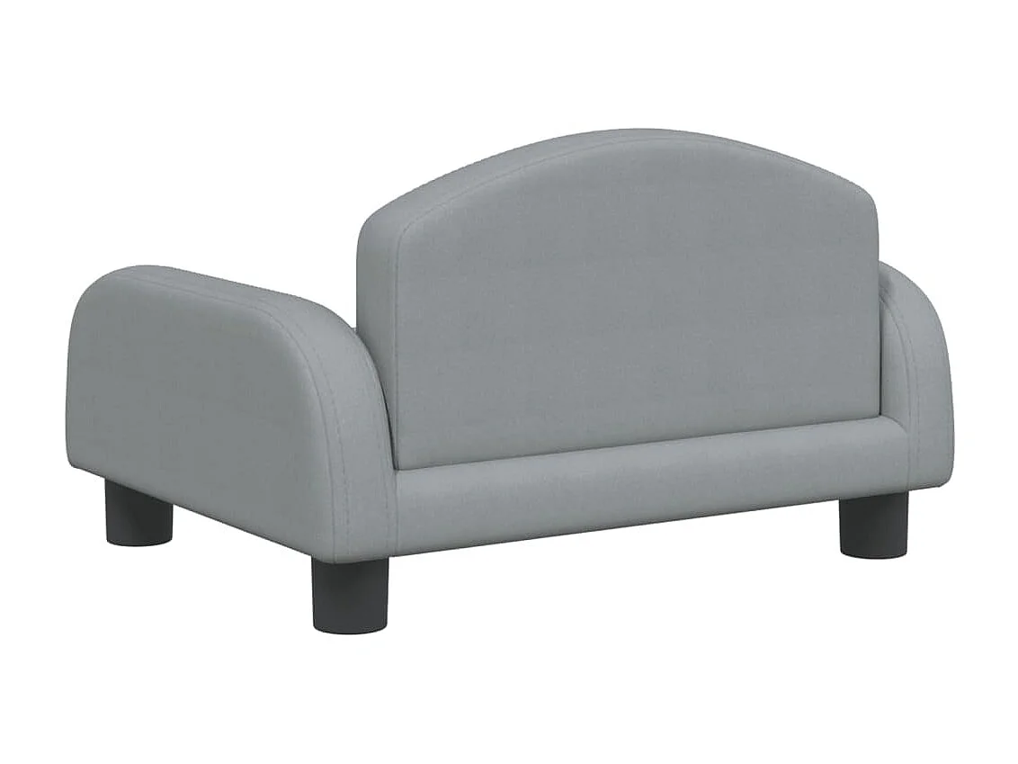 Canapé pour enfants gris clair 50x40x30 cm tissu QWE3611