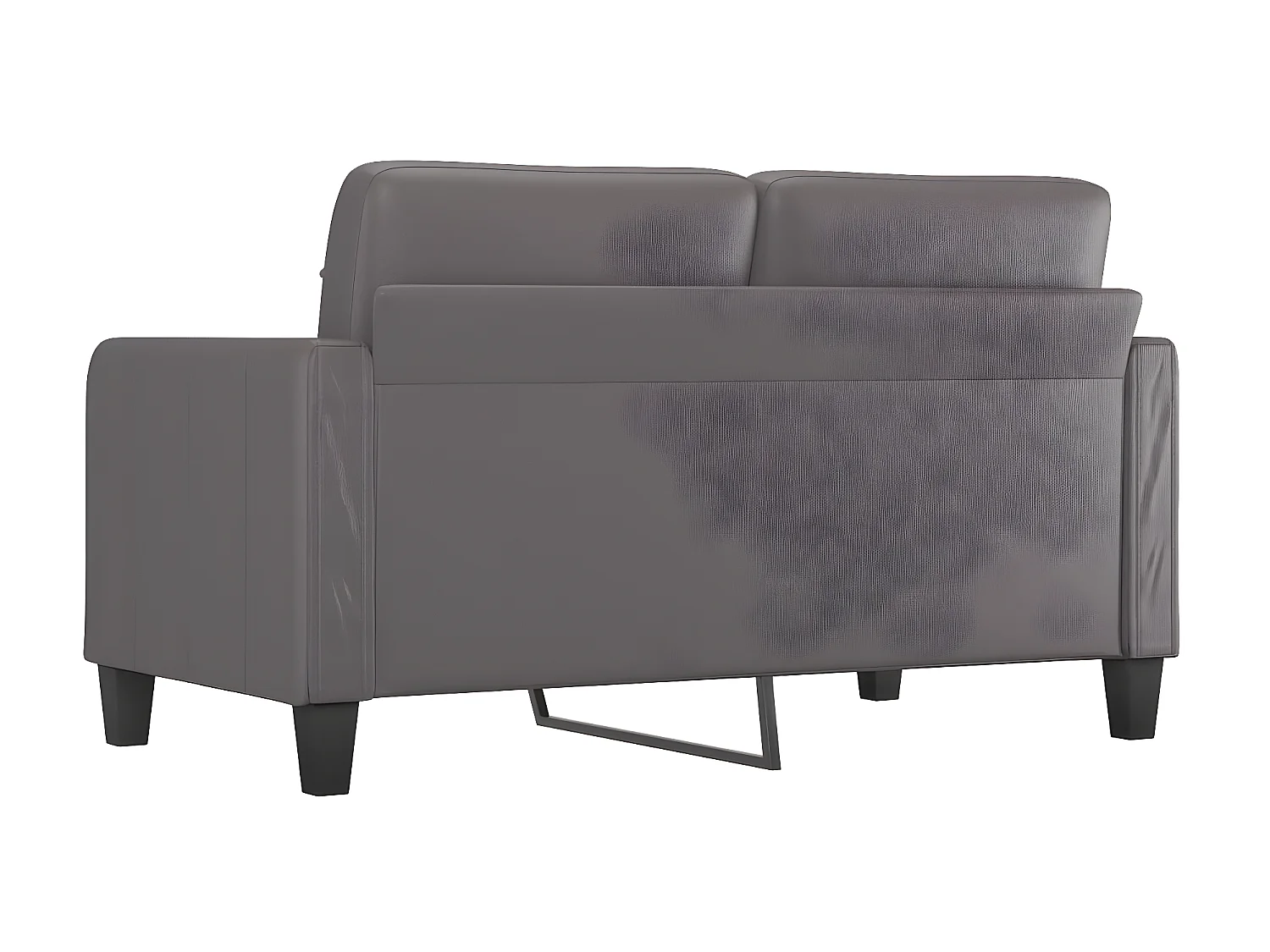 2-Sitzer-Sofa | Wohnzimmersofa Grau 140 cm Kunstleder -gkd674828