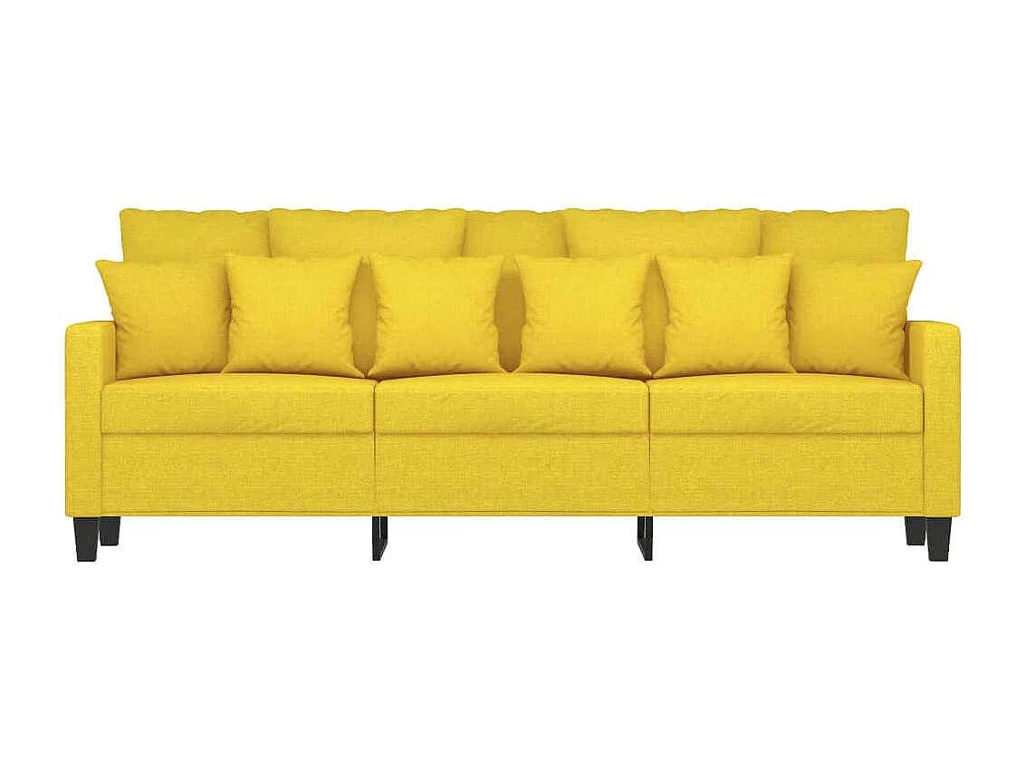 Canapé à 3 places Jaune clair 180 cm Tissu LODW58796