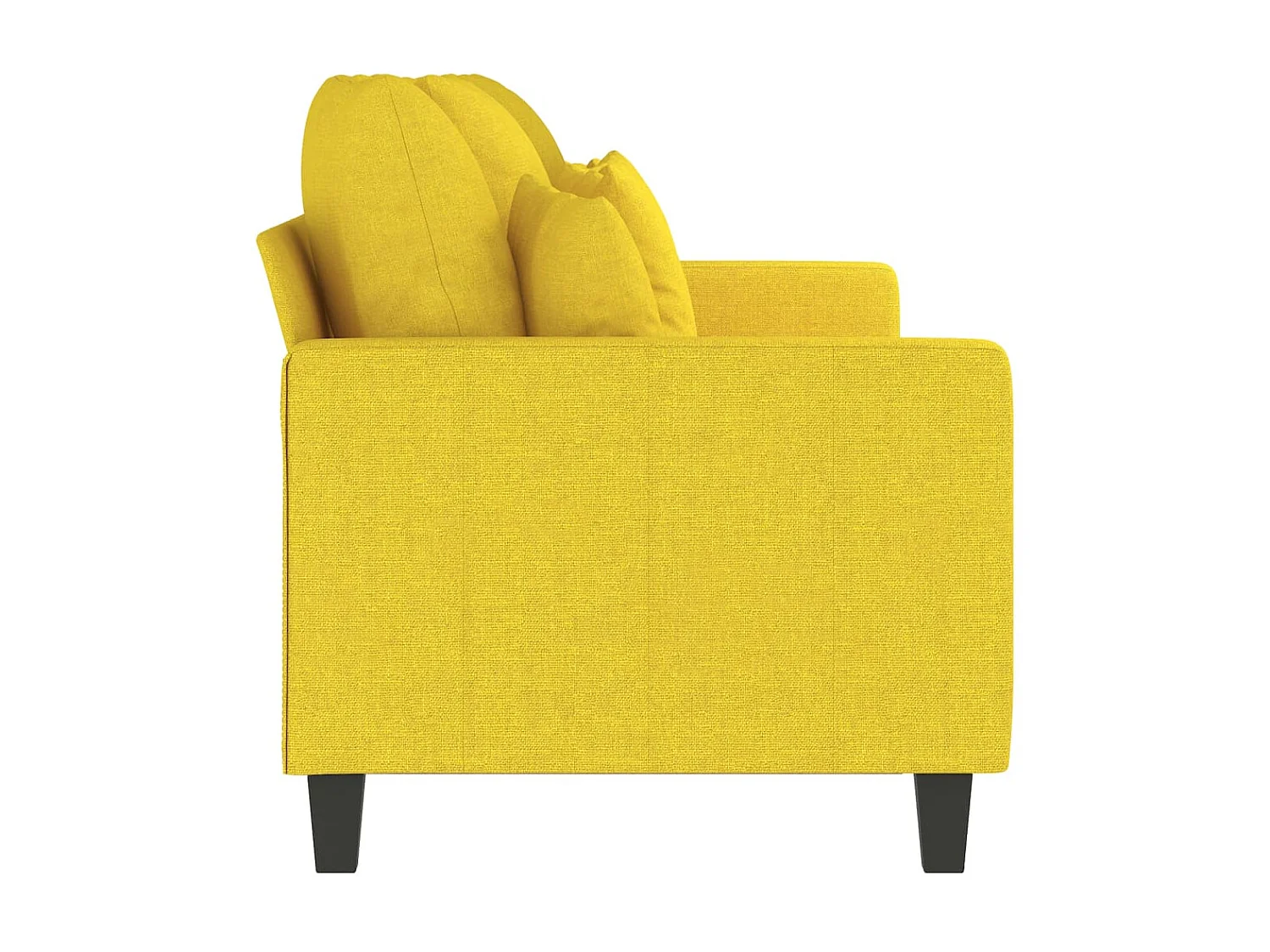 Canapé à 3 places Jaune clair 180 cm Tissu LODW58796