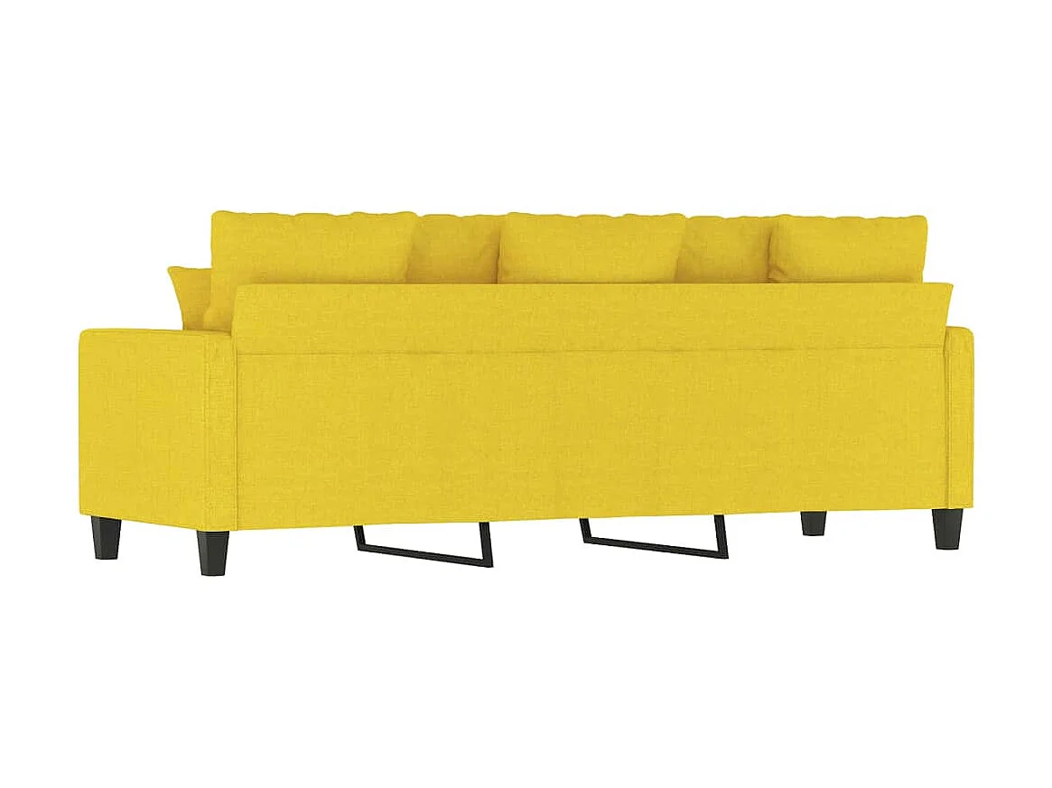 Canapé à 3 places Jaune clair 180 cm Tissu LODW58796