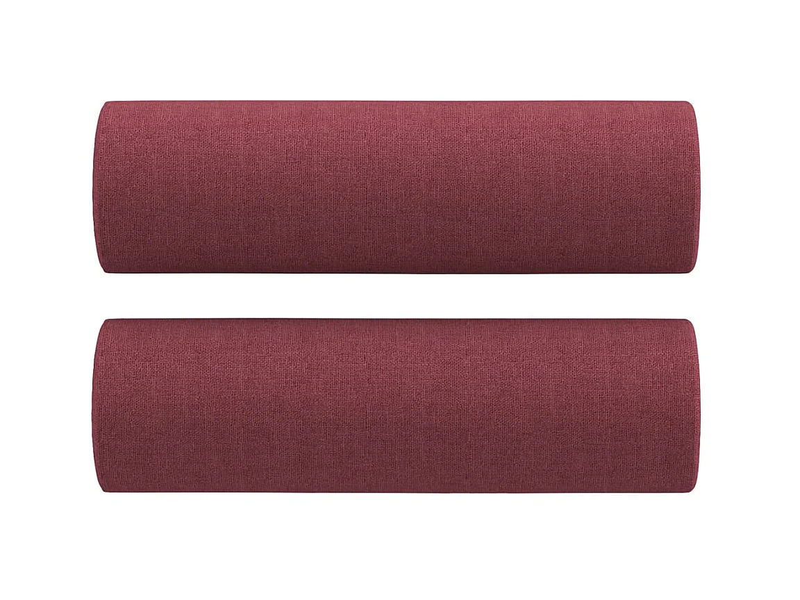2-Sitzer-Sofa | Wohnzimmersofa mit Zierkissen Weinrot 140 cm Stoff -gkd992102