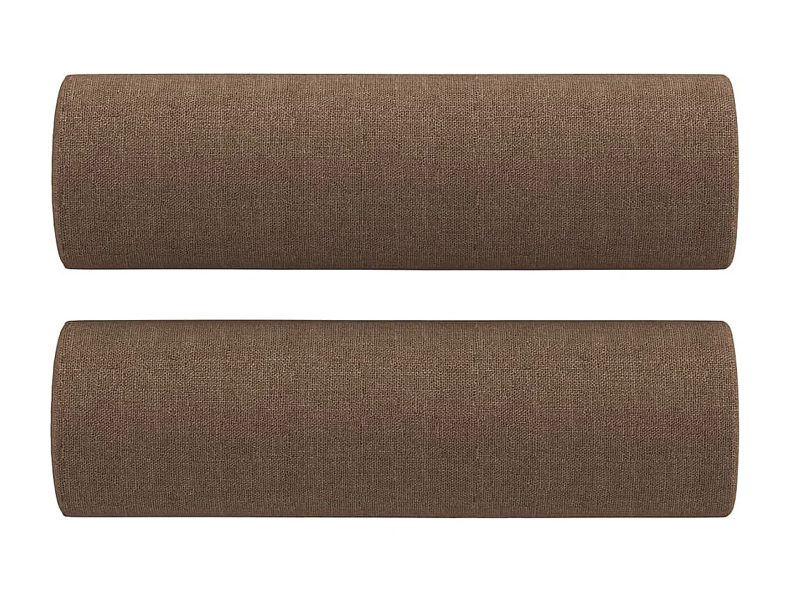 Canapé à 2 places avec oreillers décoratifs marron 140 cm tissu OID1564