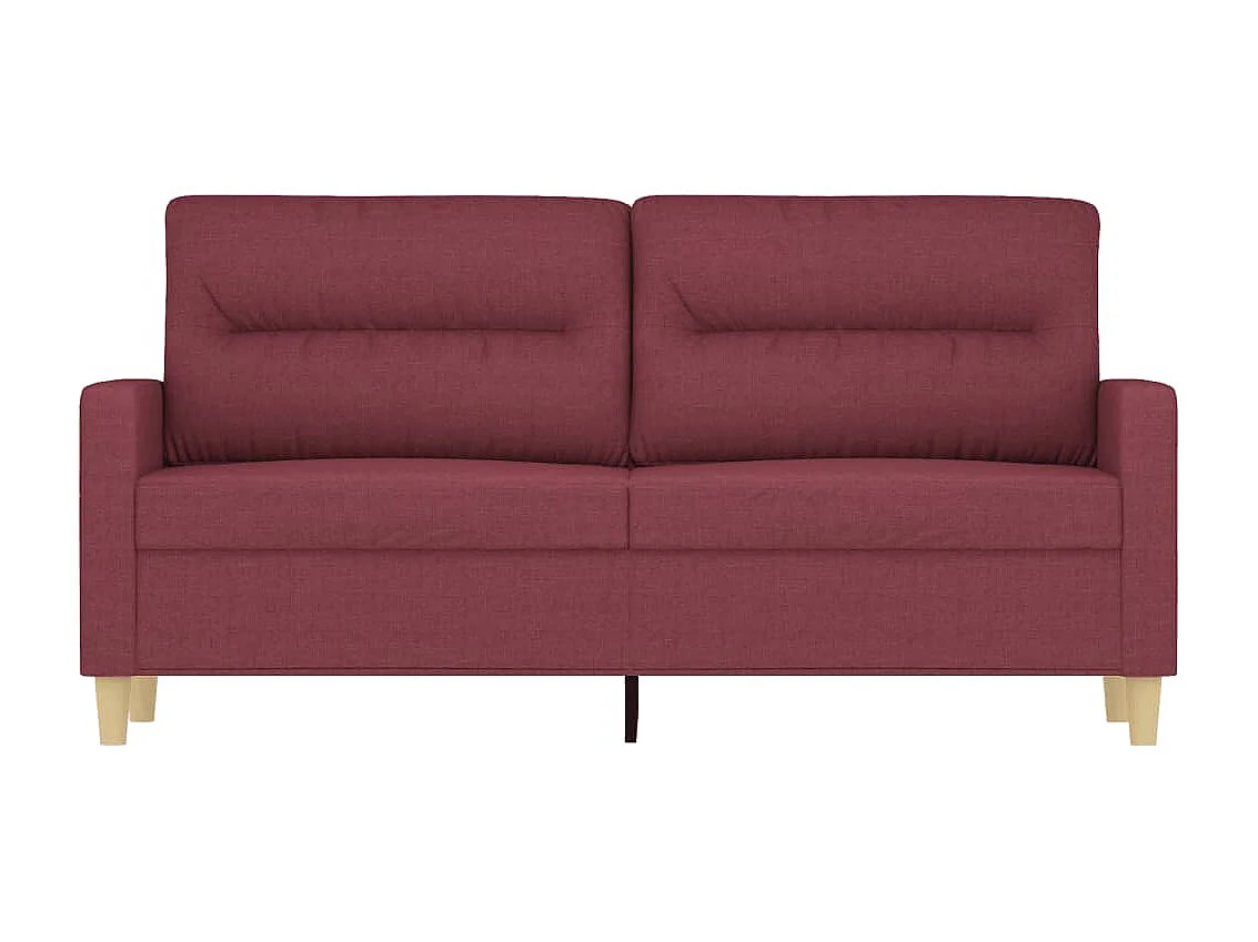 Canapé à 2 places Rouge bordeaux 140 cm Tissu OLA9192