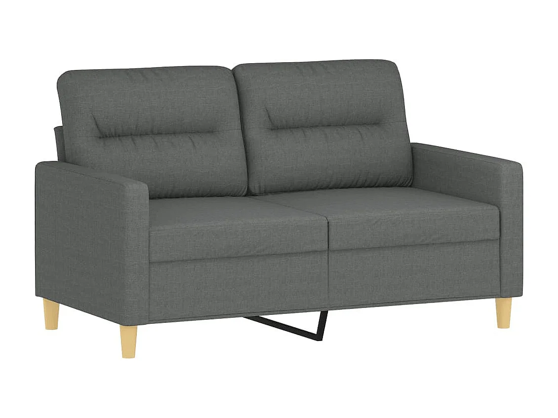 Tweezitsbank met sierkussens 120 cm stof donkergrijs NL183953