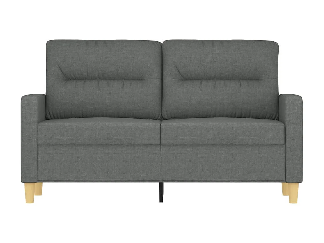 Canapé à 2 places Gris foncé 120 cm Tissu OLA4364