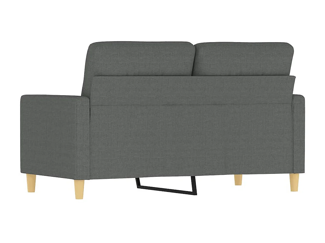 Canapé à 2 places Gris foncé 120 cm Tissu OLA4364