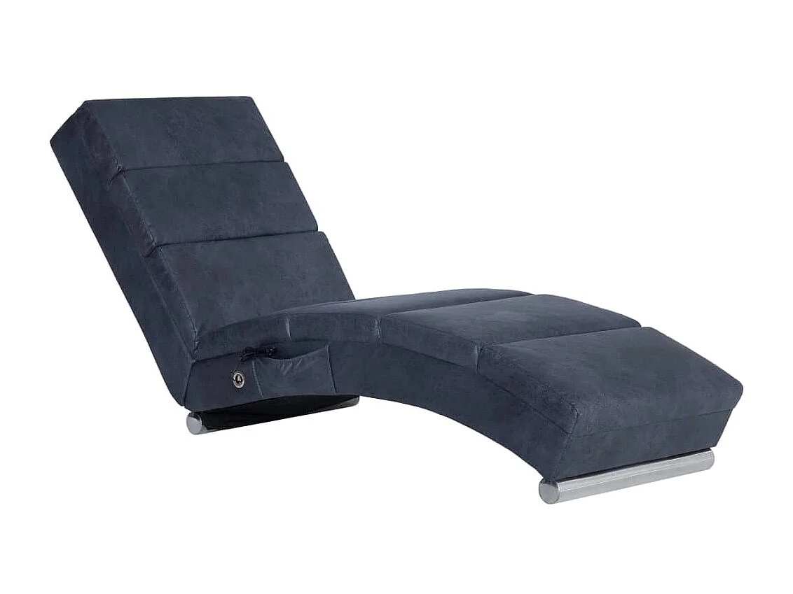 Diván de masaje de piel de ante artificial gris PWFG79628