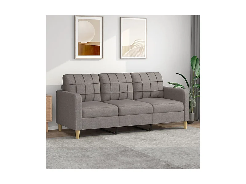 3-Sitzer-Sofa | Wohnzimmersofa Taupe 180 cm Stoff -gkd848447