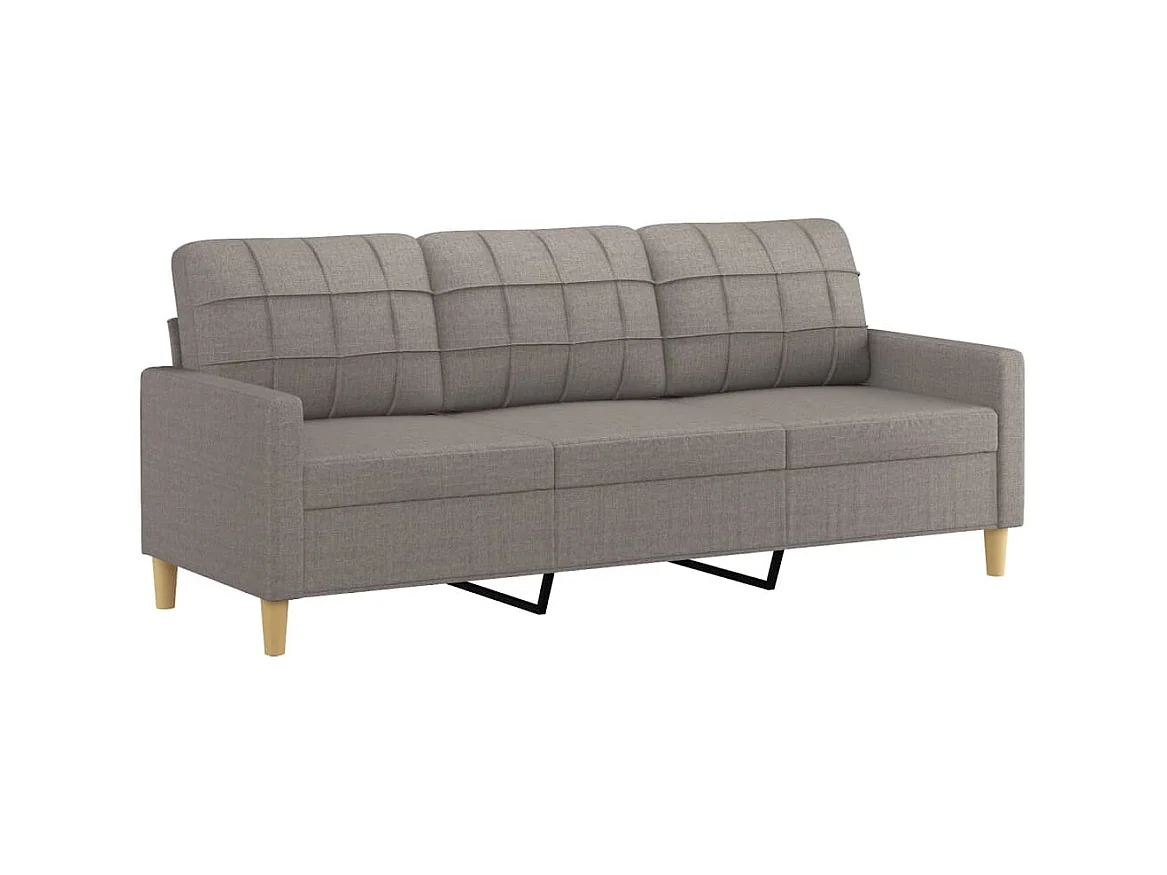 3-Sitzer-Sofa | Wohnzimmersofa Taupe 180 cm Stoff -gkd848447