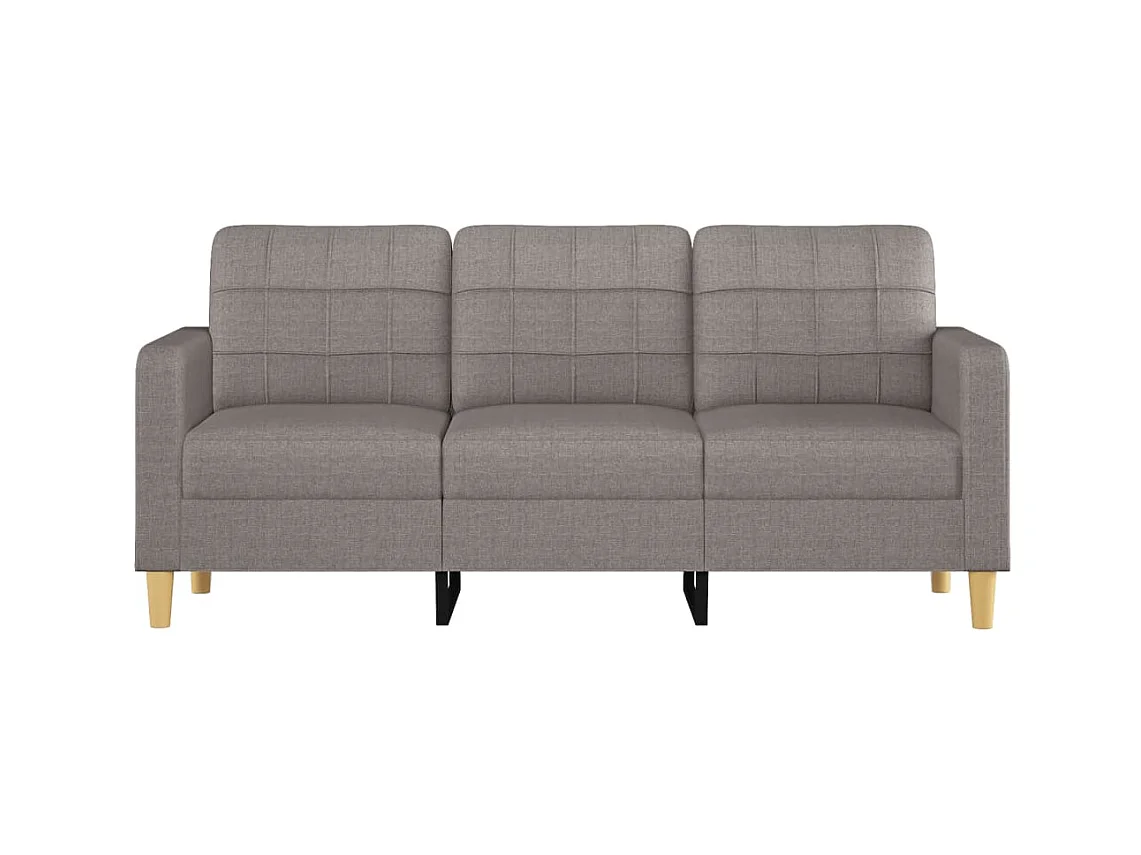 3-Sitzer-Sofa | Wohnzimmersofa Taupe 180 cm Stoff -gkd848447