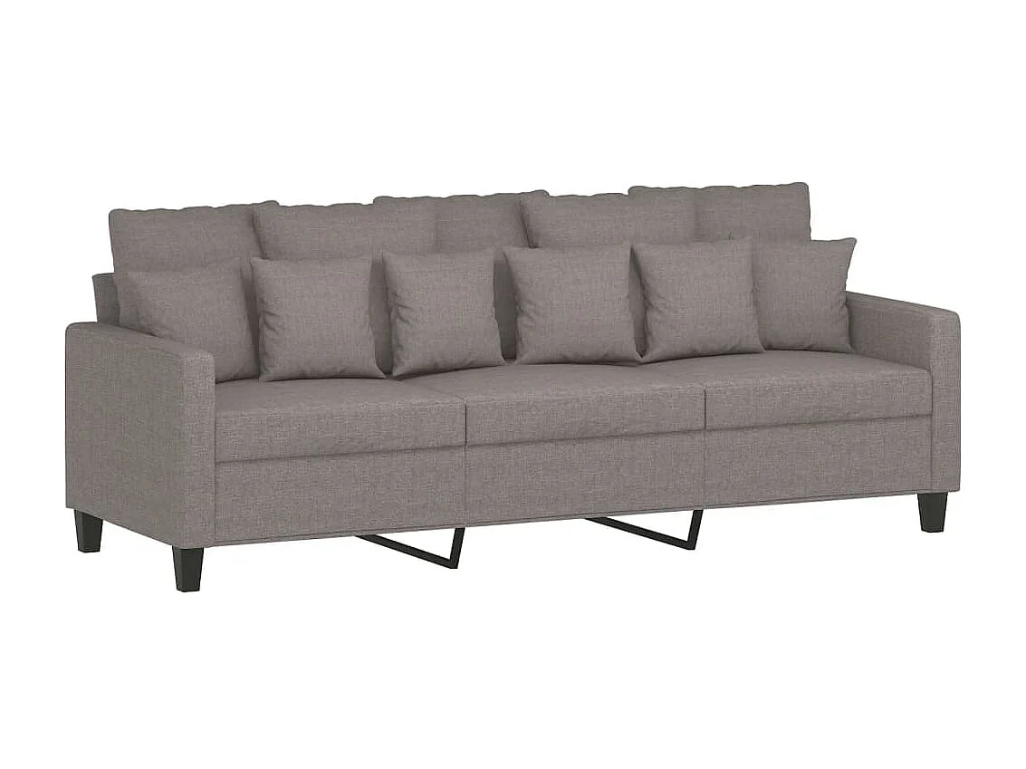 Driezitsbank 180 cm stof taupe BE876223