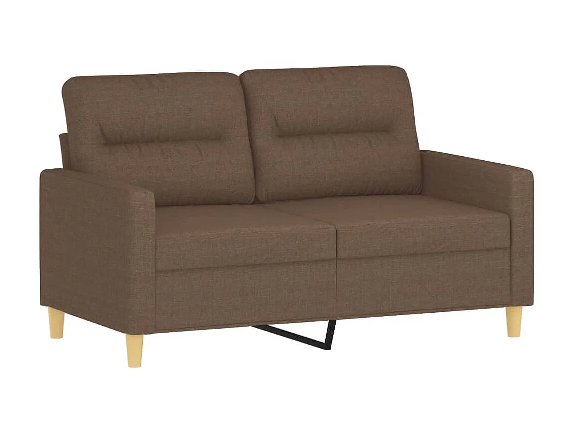 Canapé à 2 places avec oreillers décoratifs marron 120 cm tissu OLA8805