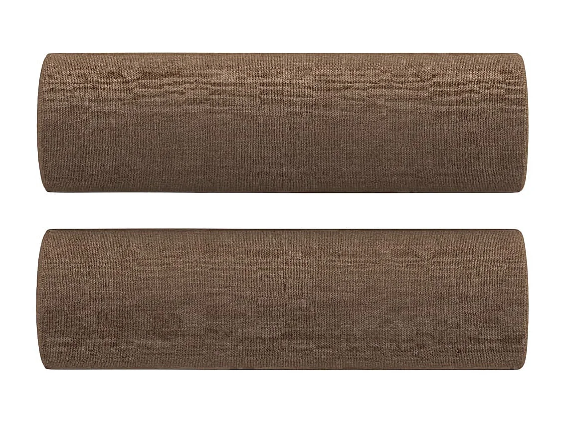 Canapé à 2 places avec oreillers décoratifs marron 120 cm tissu OLA8805