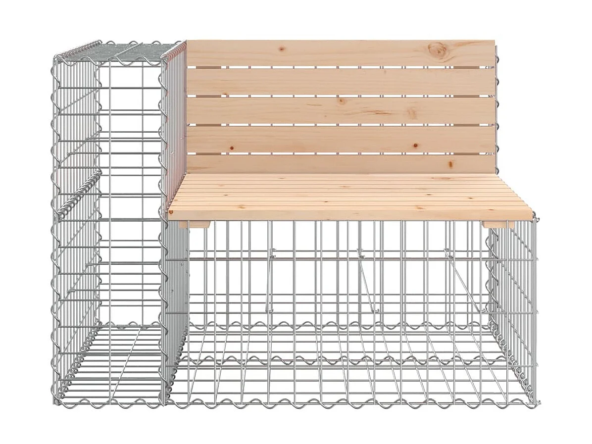 Banc de jardin design gabion 184x71x65,5 cm bois massif de pin PEWV86681