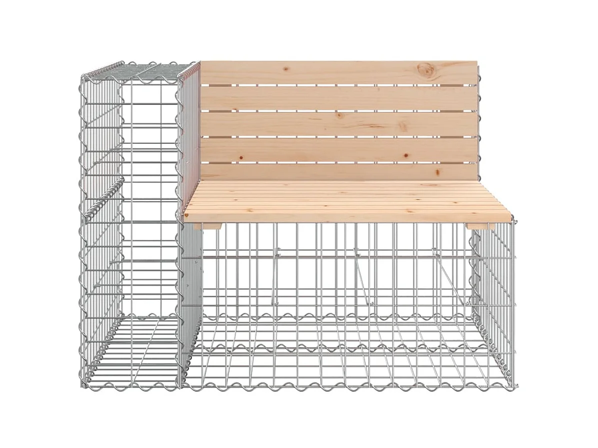 Banc de jardin design gabion 184x71x65,5 cm bois massif de pin PEWV86681