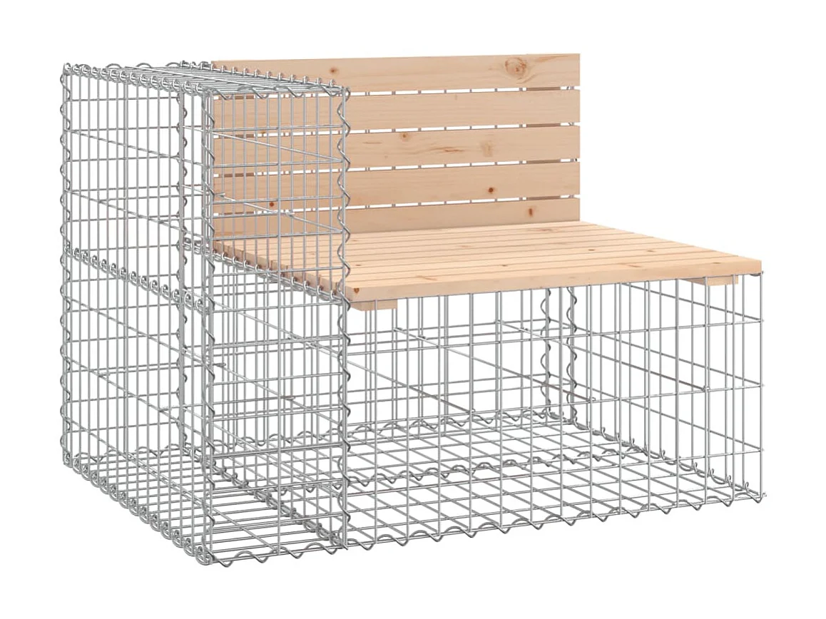 Banc de jardin design gabion 184x71x65,5 cm bois massif de pin PEWV86681