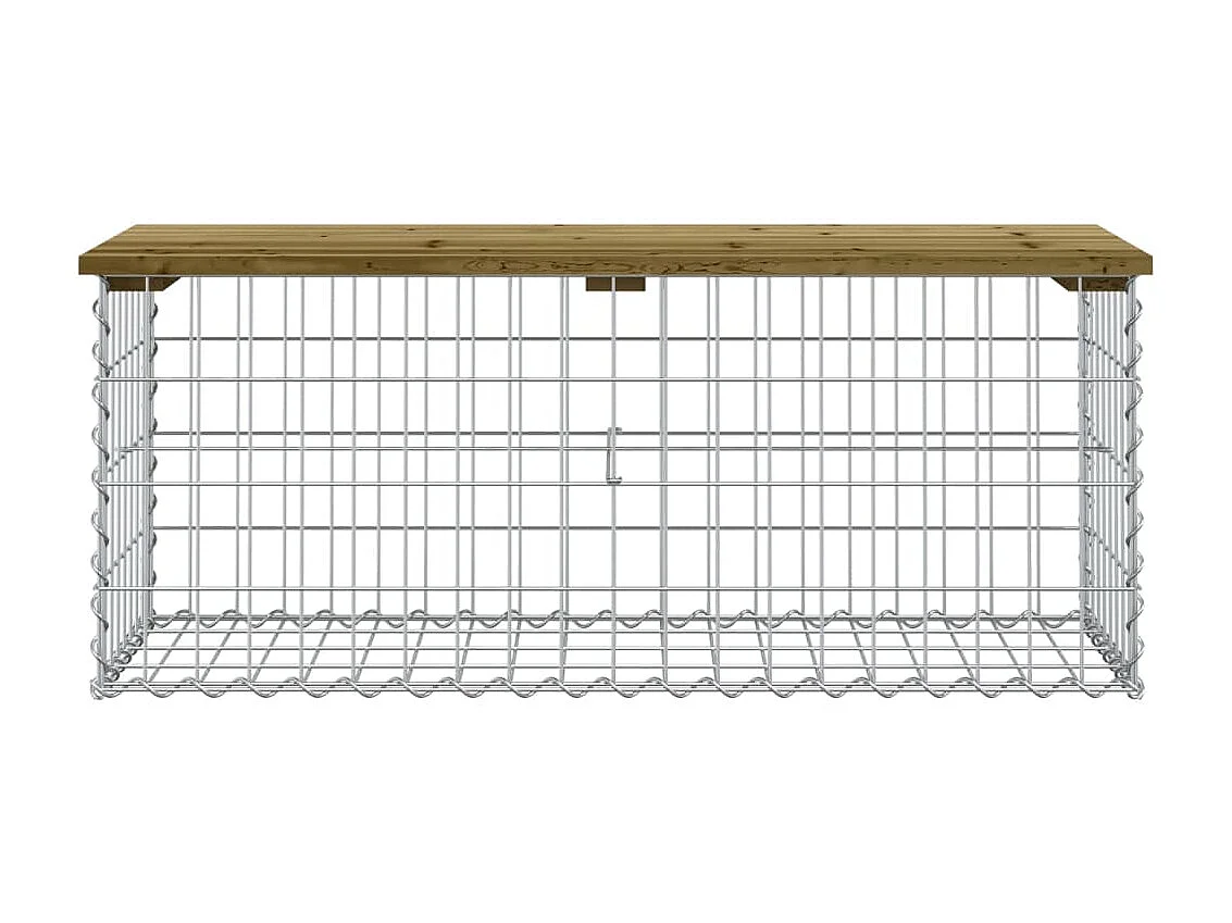 Banc de jardin design gabion 103x44x42 cm bois de pin imprégné PEWV71310
