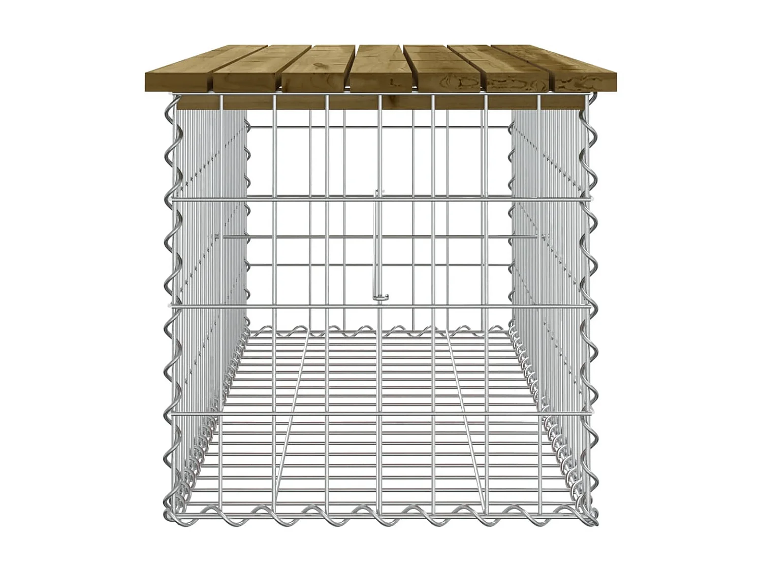 Banc de jardin design gabion 103x44x42 cm bois de pin imprégné PEWV71310