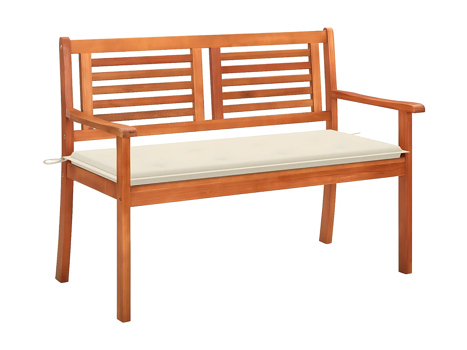 Banco de jardim 2 lugares c/ almofadão 120 cm eucalipto maciço PT600318