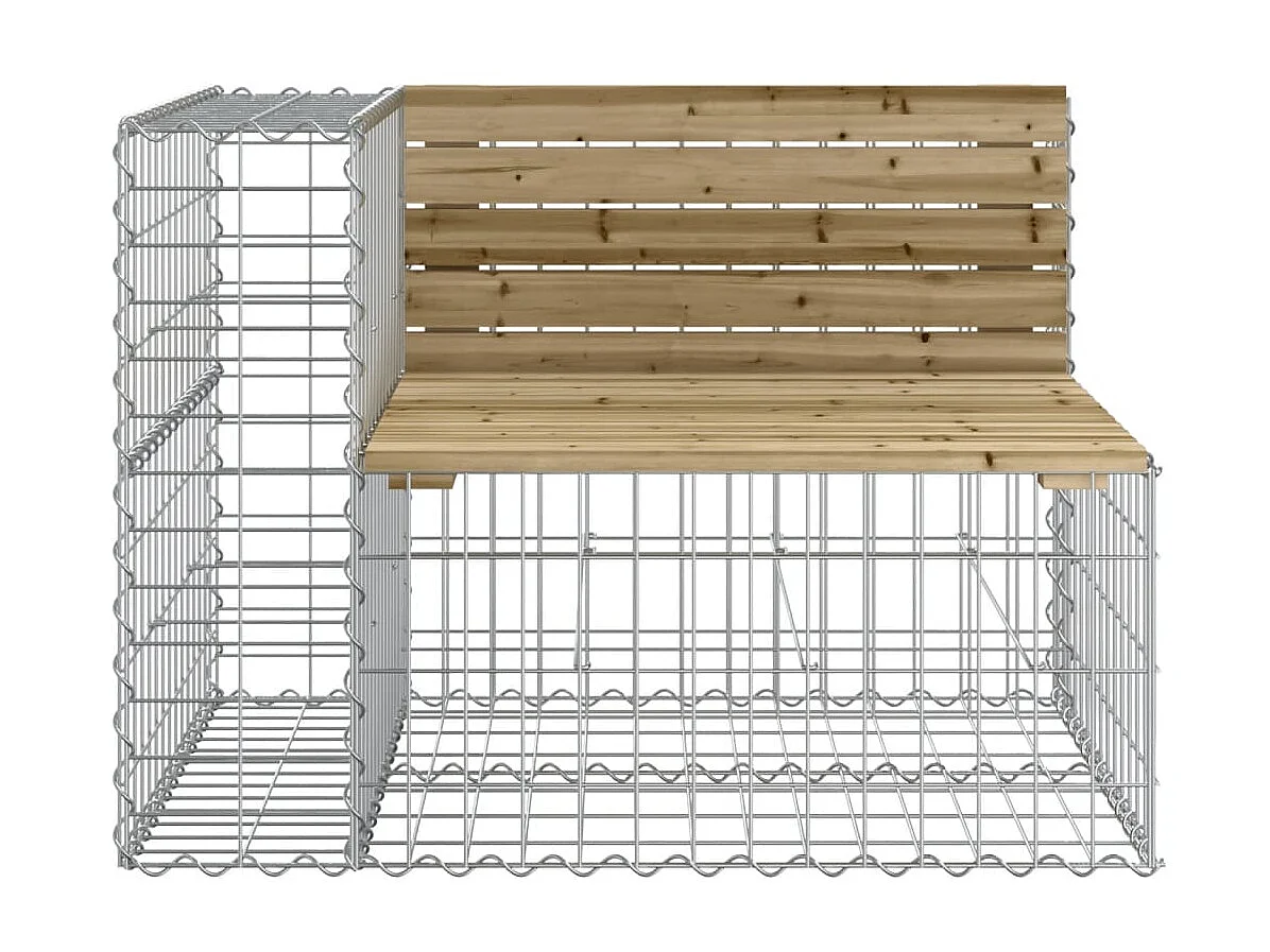 Banco de jardim c/ design gabião 92x71x65,5 cm pinho impregnado PT922638