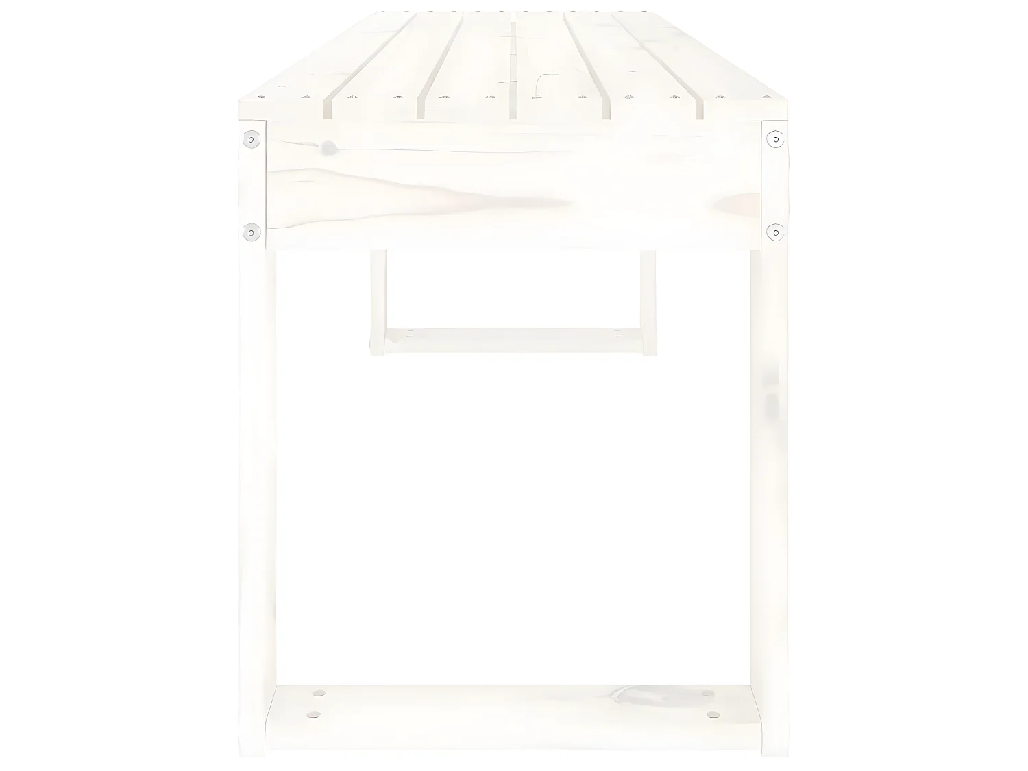 Banco de jardín madera maciza de pino blanco 110x38x45 cm ES43699