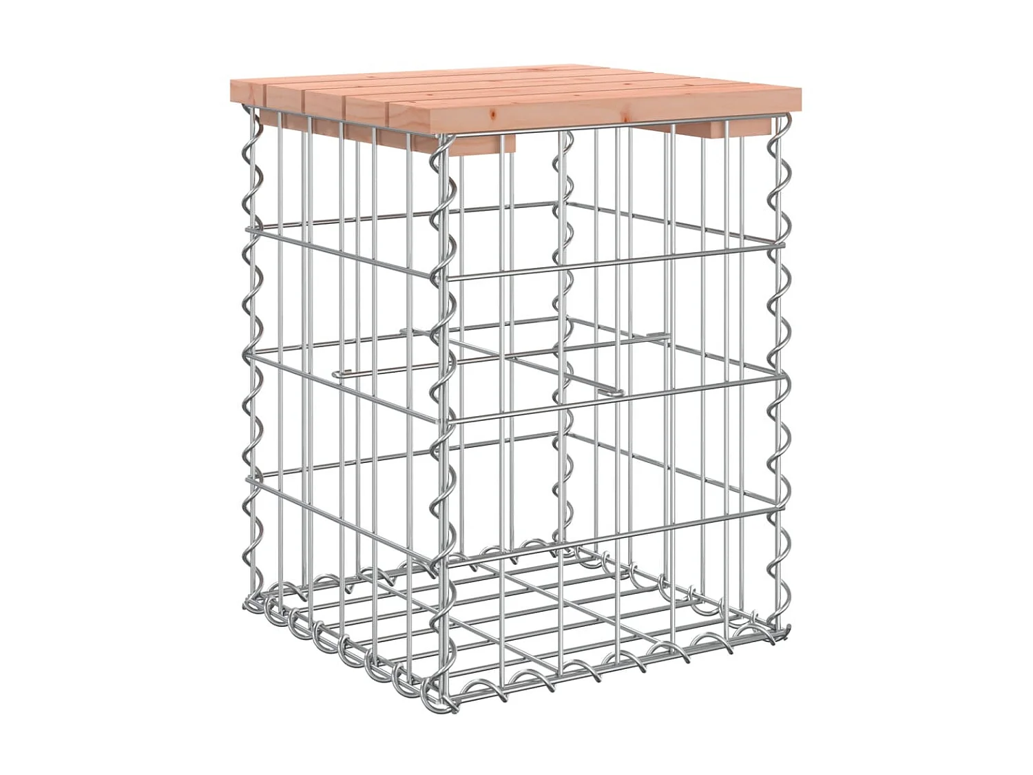 Banc de jardin design gabion 33x31x42 cm bois massif de douglas PEWV33920